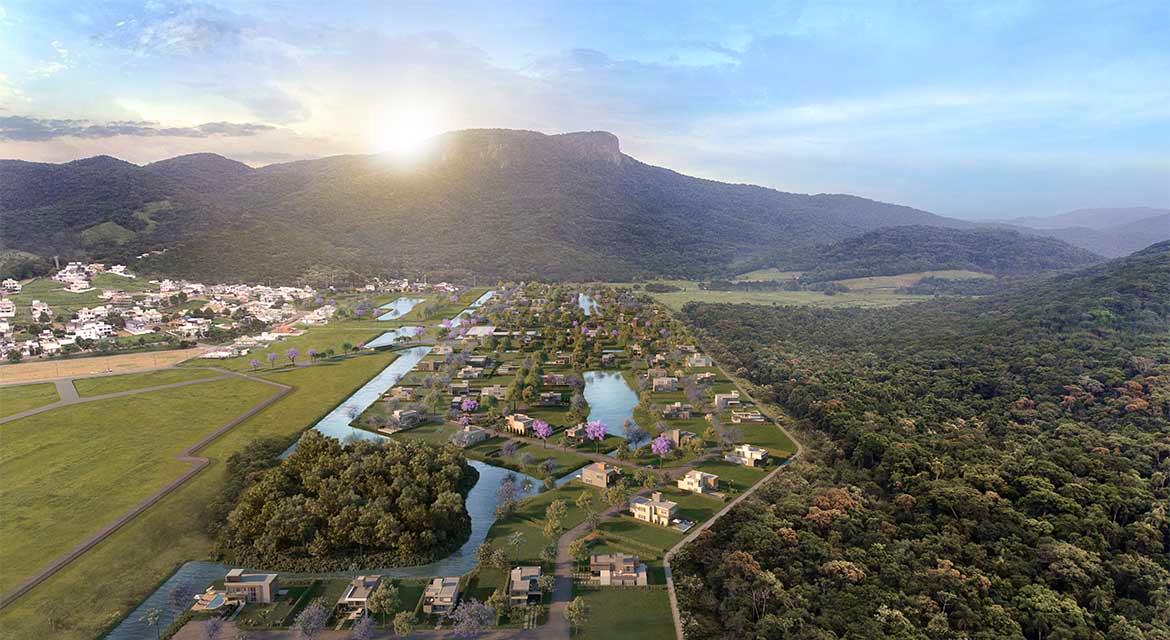 Cidade Pedra Branca lançou residencial inédito em Santa Catarina, com praia e lagos artificiais Cidade Pedra Branca lançou residencial inédito em Santa Catarina, com praia e lagos artificiais